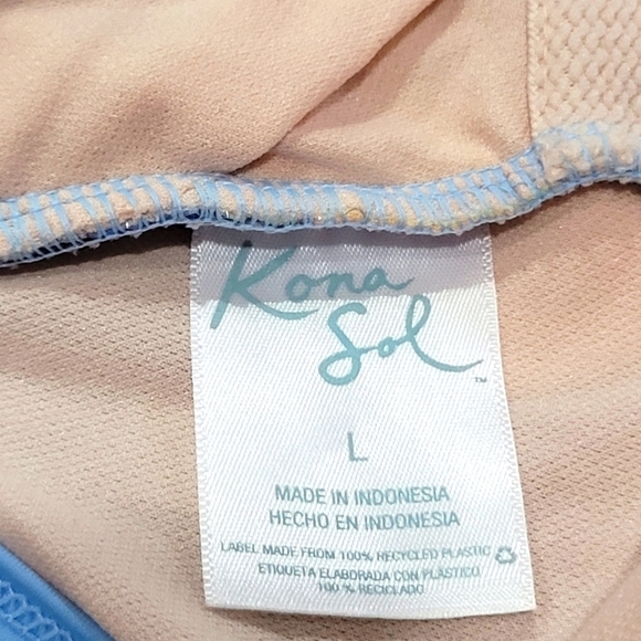 Large Tropical Side Drawstring Razorback Adjustable Straps One Piece Swimsuit - Picture 10 of 10